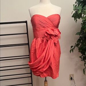 Robert Rodriguez Strapless Coral Dress